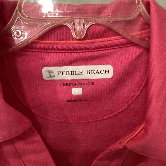 Pebble Beach Performance Ladies Magenta Golf Shirt in Size Large - Picture 2 of 3